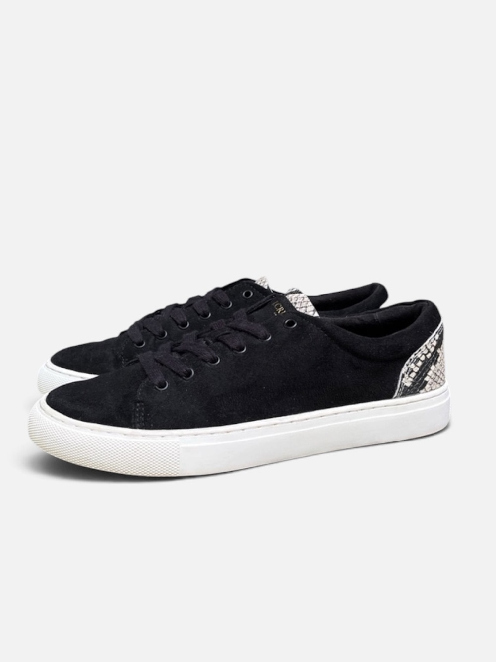 J.Crew Road Trip Faux-Suede Sneaker in Black Size 6 1/2